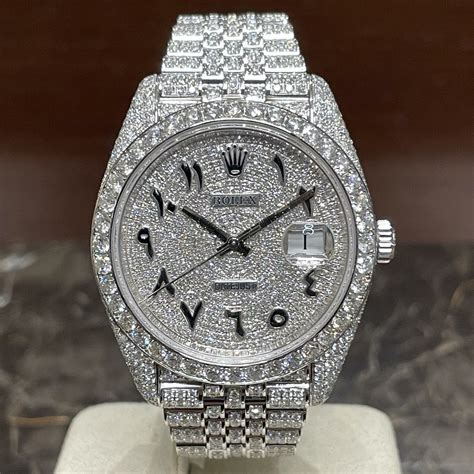 rolex iced out arabisches zifferblatt|frostnyc rolex iced out.